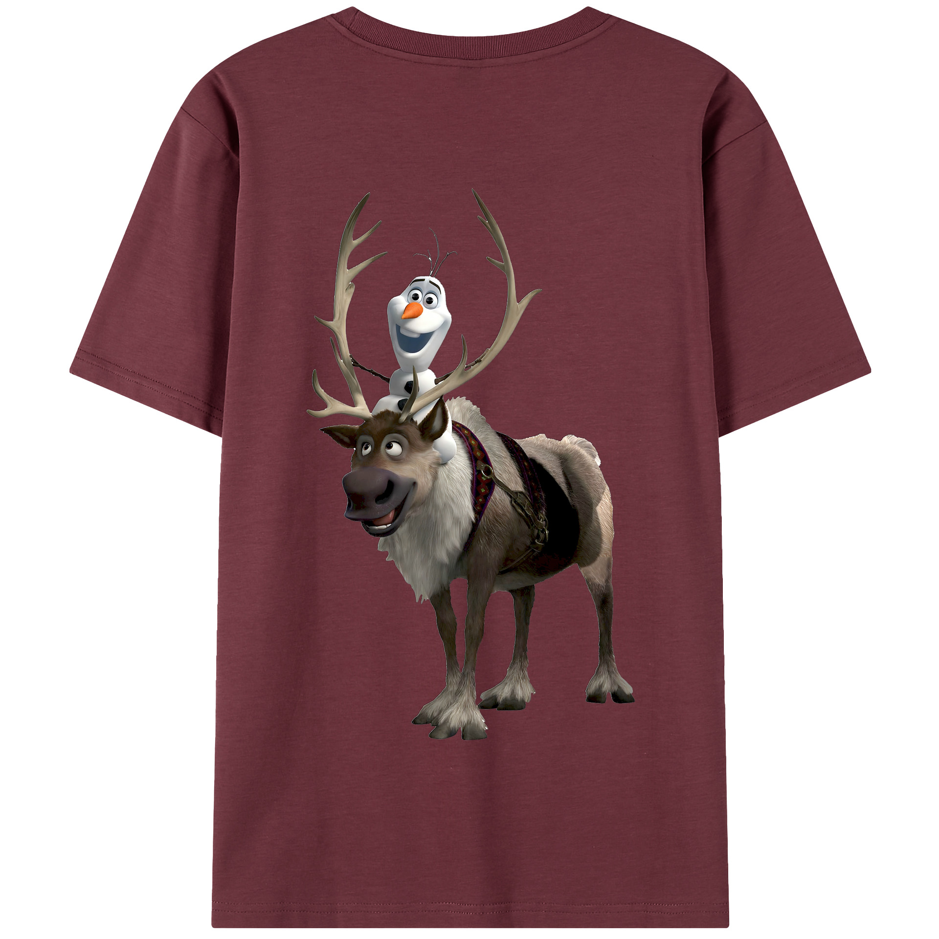（画像用） アナと雪の女王 アンナ エルサ Frozen Anna Elsa 綿100％半袖Tシャツ（背面プリント）